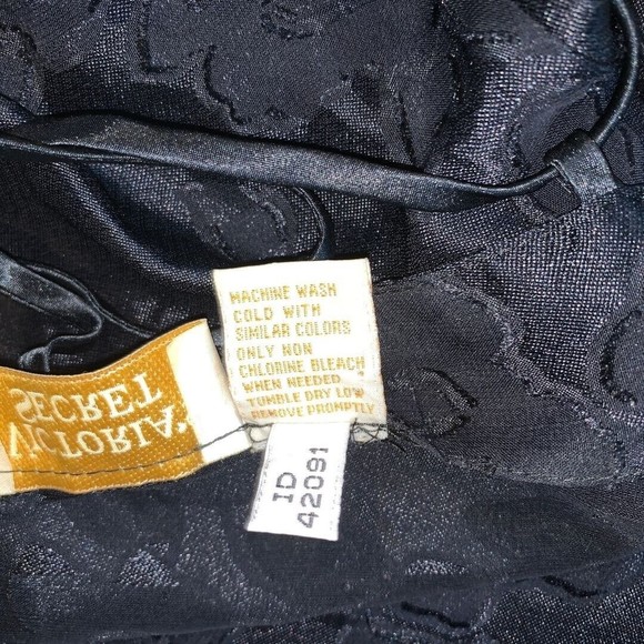 Victoria’s Secret Vintage Gold Label Slip LBD Teddy Lingerie Dress Sheer L - Picture 7 of 9